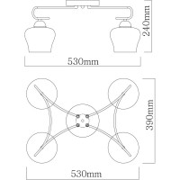 Люстра De City Альфа 4-60W E27 220 V 324017704