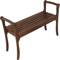 Скамья для прихожей с подлокотниками Мебелик массив, каркас орех 7567