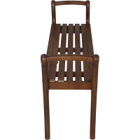 Скамья для прихожей с подлокотниками Мебелик массив, каркас орех 7567