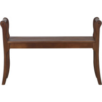 Скамья для прихожей с подлокотниками Мебелик массив, каркас орех 7567