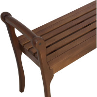 Скамья для прихожей с подлокотниками Мебелик массив, каркас орех 7567