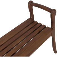 Скамья для прихожей с подлокотниками Мебелик массив, каркас орех 7567