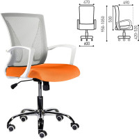 Компьютерное офисное кресло BRABIX Wings MG-306, с подлокотниками, хром, сетка 532011