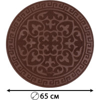 Придверный коврик ComeForte УЮТ Классик круглый D.65 темно-коричневый VP-6088/1