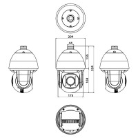 Купольная поворотная мультиформатная видеокамера Amatek AC-H501PTZ22H 6.5-143 mm, 22x опт 7000679
