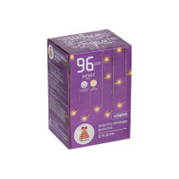 Электрическая гирлянда Сноубум бахрома 96LED 3x0.5x0.7м шампань постоянное свечение, прозрачный, коннектор 220В 382-041