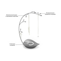 Держатель для украшений Umbra Orchid, серый 299340-296