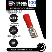 Плоский разъем Grisard Electric РпИм 1,25-250 (100шт/упак) GRE-014-0072