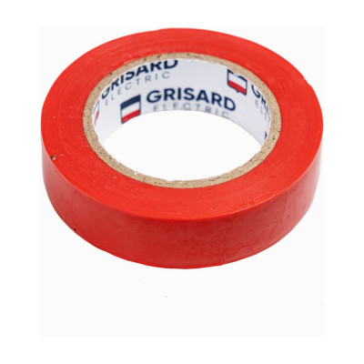 Универсальная изолента Grisard Electric 0,15x15 мм, красная, 10 м. 10 шт. GRE-013-002 GRE-013-0021