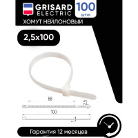 Хомут Grisard Electric 2,5x100 мм, нейлон, 100 шт. GRE-010-0001