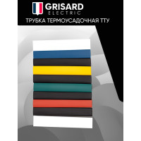 Набор термоусаживаемых трубок Grisard ElectricТТУ 8/4 (4хЧ, 2хБ, К, С, Ж, З) (10x10см/упаковка) GRE-016-0009