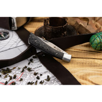 Складной нож Kizlyar Supreme Gent cталь, D2 Satin, рукоять из карбона 4650065053648