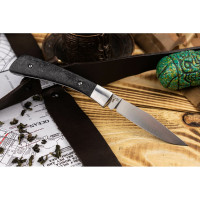 Складной нож Kizlyar Supreme Gent cталь, D2 Satin, рукоять из карбона 4650065053648