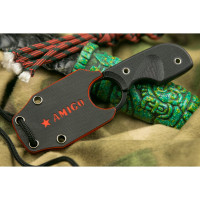 Туристический нож Kizlyar Supreme Amigo X сталь D2, Satin, рукоять из черного G10 4650065056090
