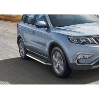 Пороги Rival Premium алюминий, для Geely Atlas 2018- г.в., 173 см, 2 шт. A173ALP.1903.2
