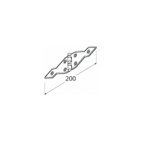 Декоративная петля Rusconnect ZATS 200 200х1,5 мм 10 шт 7942