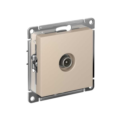Одиночная tv розетка Systeme Electric Atlasdesign песочный, коннектор ATN001293