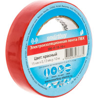 Изолента Smartbuy 0.13х15 мм, 10 метров, красная SBE-IT-15-10-r