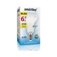 Светодиодная лампа Smartbuy LED R50-06W/3000/E14 SBL-R50-06-30K-E14-A