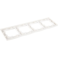 Рамка Smartbuy 4-местная пластик белая Нептун SBE-05w-Plastic-FR-4