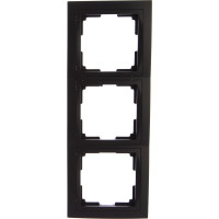 Рамка Smartbuy 3-местная пластик черная Нептун SBE-05b-Plastic-FR-3