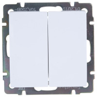Выключатель Smartbuy 2-клавишный 10А белый Нептун SBE-05w-10-SW2-0