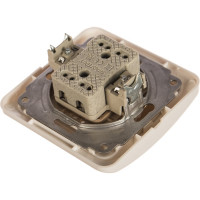 Выключатель Smartbuy 1-клавишный с индикатором 10А белый, керамика Марс SBE-02w-10-SW1-1-c