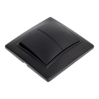 Выключатель Smartbuy 2-клавишный 10А черный, Венера SBE-01b-10-SW2-0-c