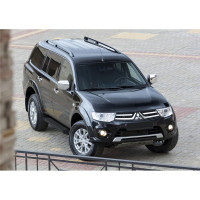 Алюминиевые пороги Rival Silver Mitsubishi Pajero Sport II 2008-2016, 2 шт., F173AL.4003.1