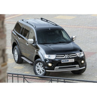 Пороги Rival Bmw-Style круги Mitsubishi Pajero Sport II 2008-2016, 2 шт., D173AL.4003.1