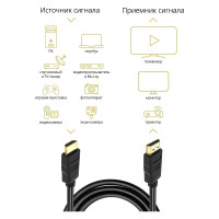Цифровой кабель Defender HDMI-67 HDMI M-M, ver 1.4, 20м пакет 87357