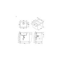 Мойка ALVEUS QUADRIX 50 GRANITAL+ TWILIGHT-G05M 560х460х200 мм, с сифоном 1133398 1108038