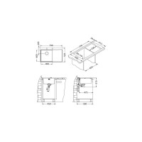 Мойка ALVEUS PURE 40L KMB-90 790х525 мм, 1Х левая, в комплекте с сифоном 1127252 1103610
