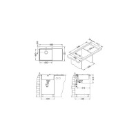 Мойка ALVEUS PURE 50R KMB-90 860х525 мм, 1X правая, в комплекте с сифоном 1127252 1103653