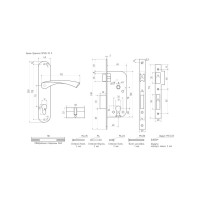 Врезной замок НОРА-М N100-70 Л золото 8245
