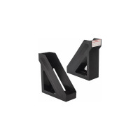 Вертикальный лоток для бумаг BRAUBERG Basic 265х100х285 мм, черный 237009