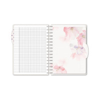 Бизнес-тетрадь Attache Selection Flower Dreams Blossom А5, 140 листов, клетка, пластиковая спираль 1059960