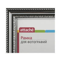 Рамка А4 21х30 см Комус пластиковый багет 29мм серебристая 849326