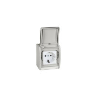 Рамка Simon с открывающейся крышкой под механизмы S27, IP55, S44 Aqua, серый 4400092-035