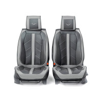 Каркасные 3D накидки на передние сиденья CarPerformance 2 шт. CUS-3012 BK/GY