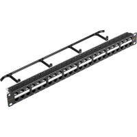 Панель NIKOMAX, 19", 1U, 48 портов, категория 5e, RJ45/8P8C, неэкранированная, черная NMC-RP48UD2-1U-BK
