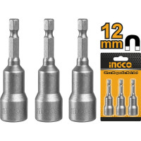 Бита с торцевой головкой магнитная (3 шт; 12х65 мм; 1/4) INGCO AMN1231
