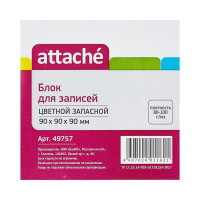 Цветной запасной блок-кубик 12 шт в упаковке Attache 9х9х9 80 г 49757