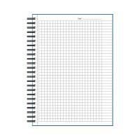 Бизнес-тетрадь Attache Selection 100л, клетка, А5, LightBook, спираль, обложка синий, блок белый 70г/м 494594