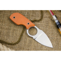 Туристический нож Kizlyar Supreme Amigo Z сталь D2, Satin, рукоять из оранжевого G10 4650065056199
