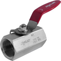 Шаровой кран Hy-Lok 110 серии из нержавеющей стали SS 316, NPT 3/8" внутр. - NPT 3/8" внутр.,  уплотнение peek BV-F-6N-PK