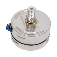 Манометр от 0 до 250 бар из нержавеющей стали, D63 мм, NPT 1/4", штуцер сзади по центру A-Flow G32-S-4N-63B-250bar