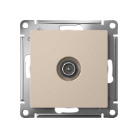 Одиночная tv розетка Systeme Electric Atlasdesign песочный, коннектор ATN001293