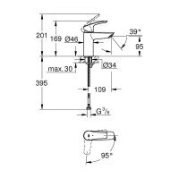 Смеситель для раковины Grohe 2021 s size хром 00000099594