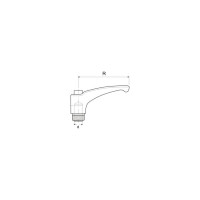 Рычаг WOODWORK  с внутренней резьбой M12 r=95, 10 шт. 999.12.95